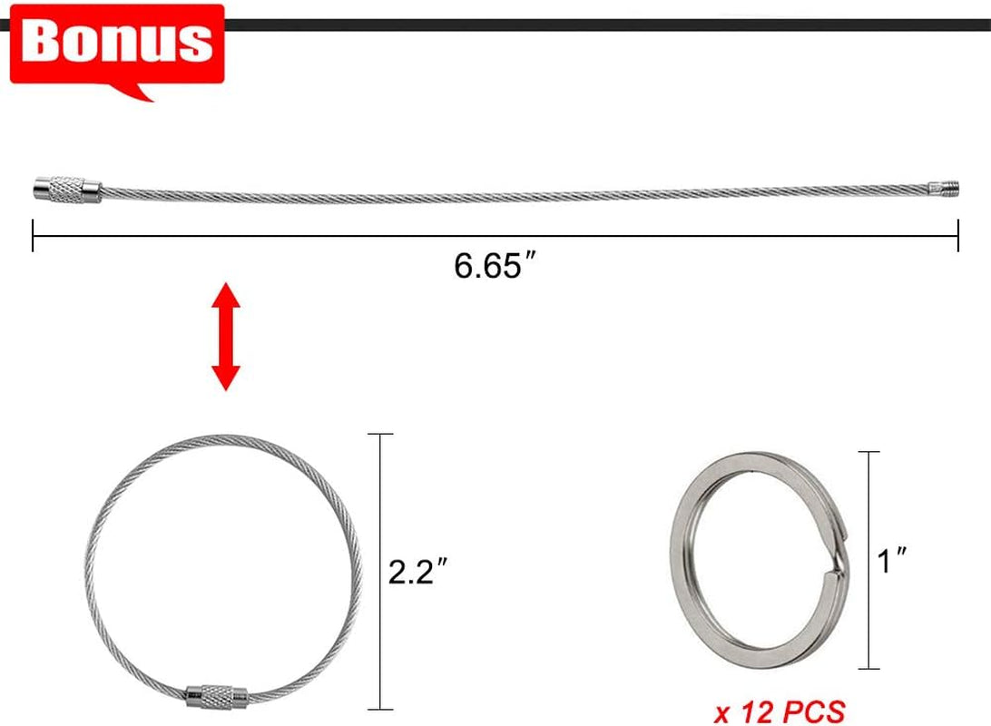 12Pcs Carabiner Clip 3" Small Durable Carabiner Keychain