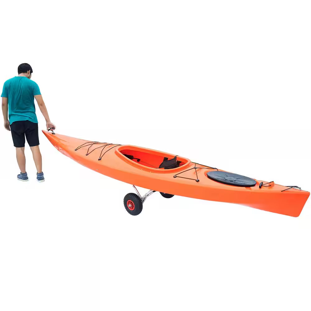 150 Lb. Premium Aluminum Kayak Cart with Airless Polyurethane Plastic Wheels