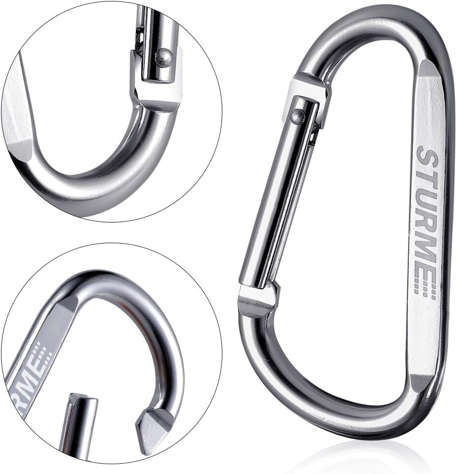 12Pcs Carabiner Clip 3" Small Durable Carabiner Keychain