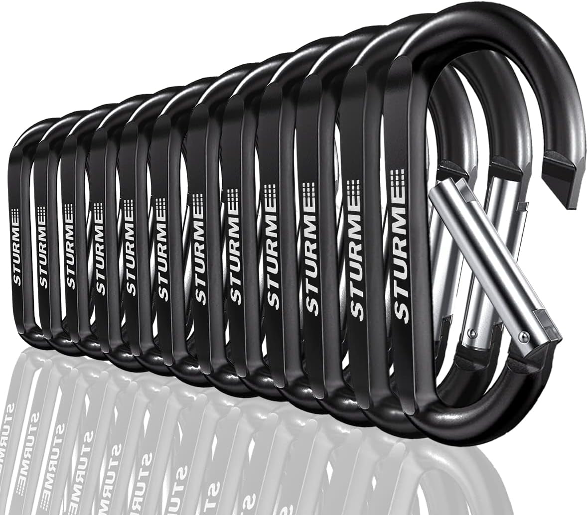 12Pcs Carabiner Clip 3" Small Durable Carabiner Keychain