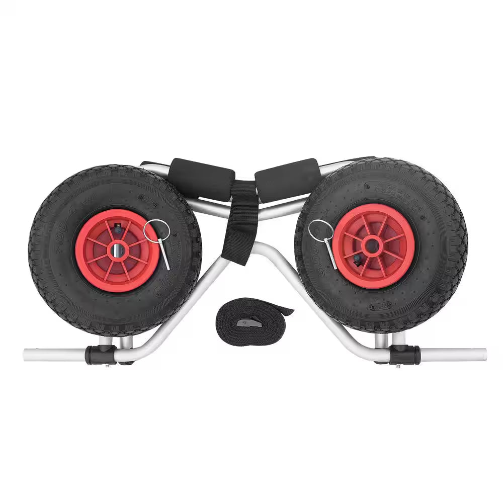 150 Lb. Premium Aluminum Kayak Cart with Airless Polyurethane Plastic Wheels