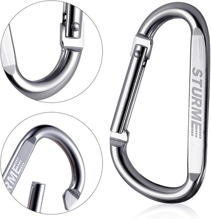 12Pcs Carabiner Clip 3" Small Durable Carabiner Keychain 