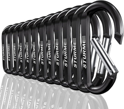 12Pcs Carabiner Clip 3" Small Durable Carabiner Keychain 