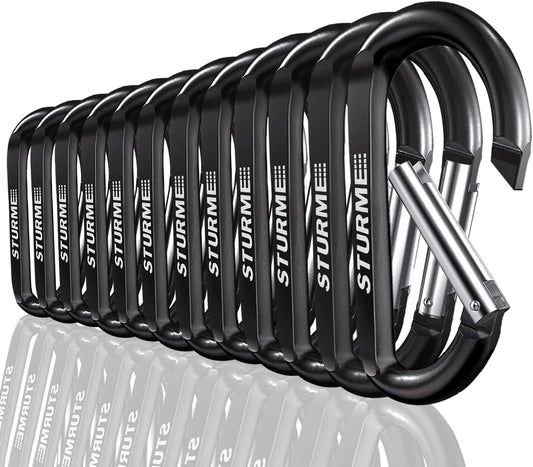 12Pcs Carabiner Clip 3" Small Durable Carabiner Keychain 